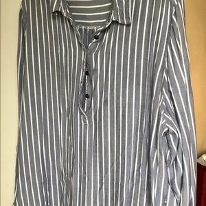 Striped Denim Shirt Dress